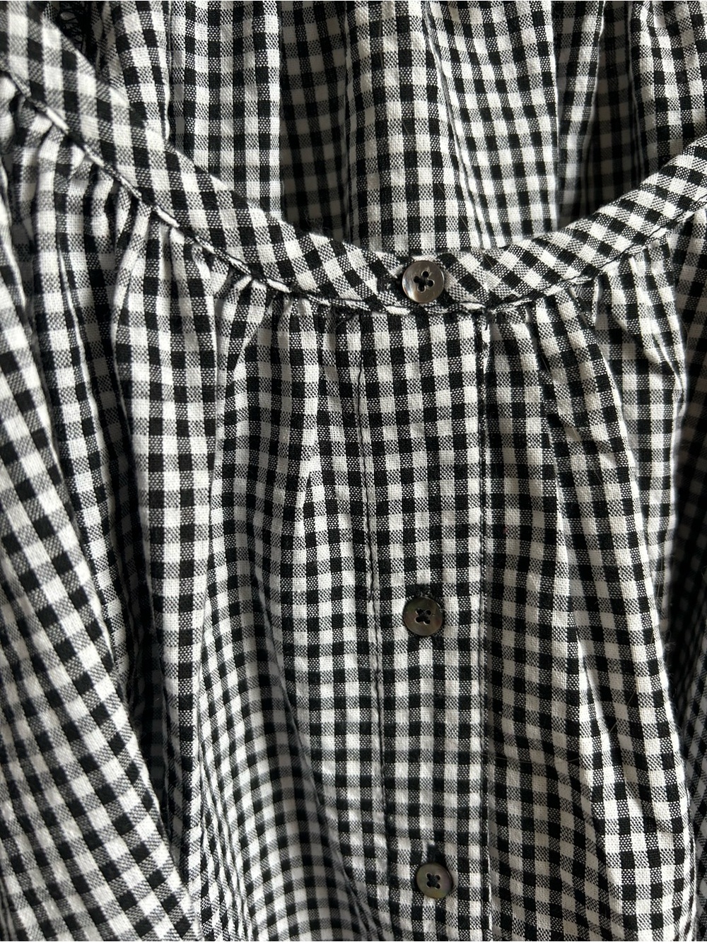 Black Gingham Ric Rac Tully Top - Picture 4 of 5